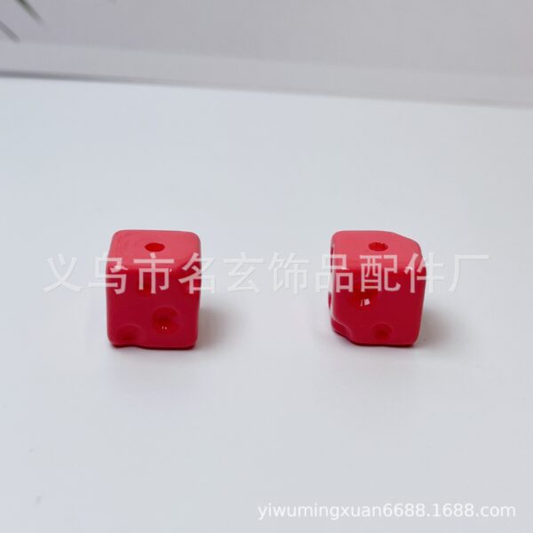 Wholesale Acrylic painted square cheese beads