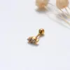 1 Piece Ear Cartilage Rings & Studs Simple Style Korean Style Star Cherry Crown 316L Stainless Steel Copper Waterproof Non Tarnish Surgical Steel