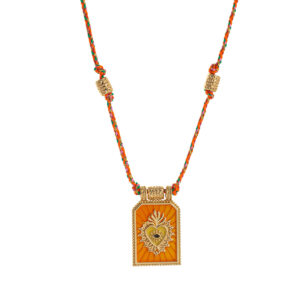 Orange necklace (with beads)