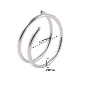 1 Piece Nose Rings & Studs Simple Style Commute Solid Color 304 Stainless Steel 18K Gold Plated Nose Pin