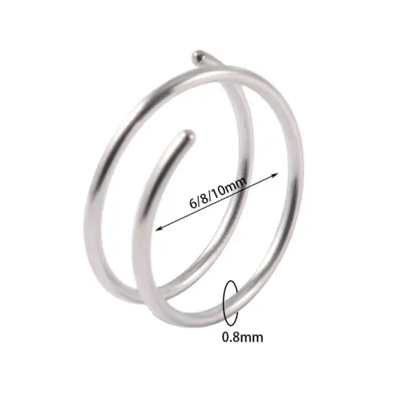 1 Piece Nose Rings & Studs Simple Style Commute Solid Color 304 Stainless Steel 18K Gold Plated Nose Pin