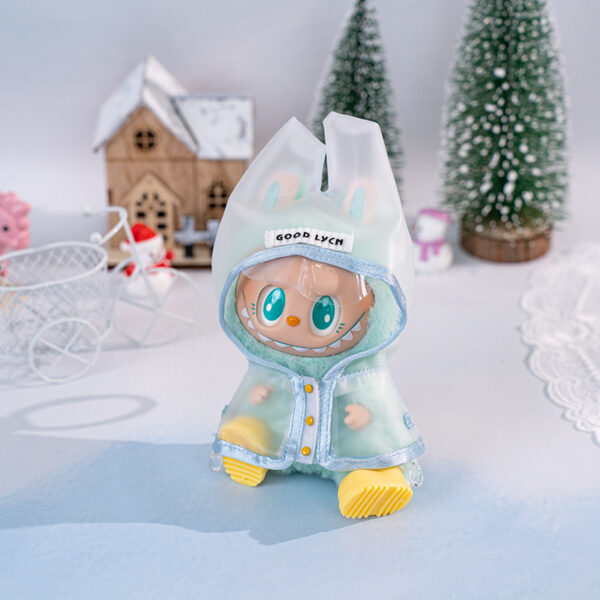 Wholesale doll transparent raincoat doll replacement clothes suitable for 15-17cm clothes first, second and third generation