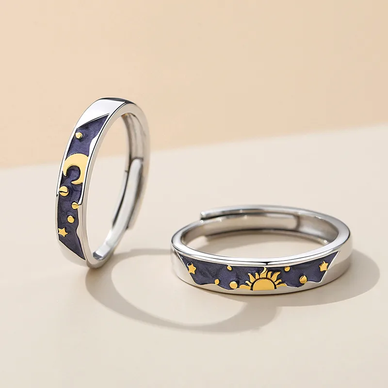 Wholesale Fashion Sun Moon Copper Plating Rings 1 Piece