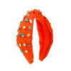 Wholesale fabric full diamond hairband fashion temperament female knotted color headband hair aessories