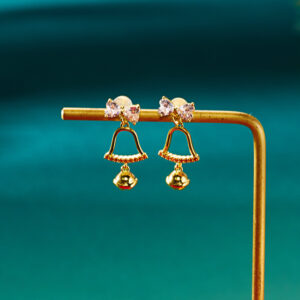 Bow and bell earrings