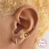 Wholesale 1 Piece Ear Cartilage Rings & Studs Fashion Solid Color 925 Sterling Silver Inlay Pearl Zircon