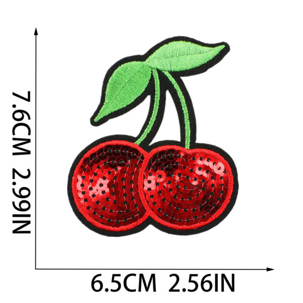 oly-d4d5fcddd99ba1fe4b8772acd3e34e8c Wholesale Amazon mixed embroidery cloth stickers cartoon mouth patch cactus clothes decorative embroidery stickers sequined Cherry