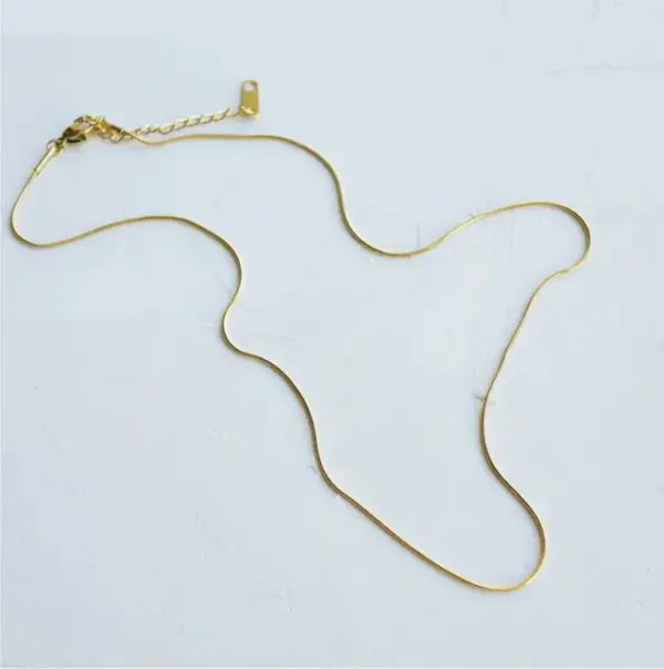 Simple Style Solid Color Stainless Steel Necklace