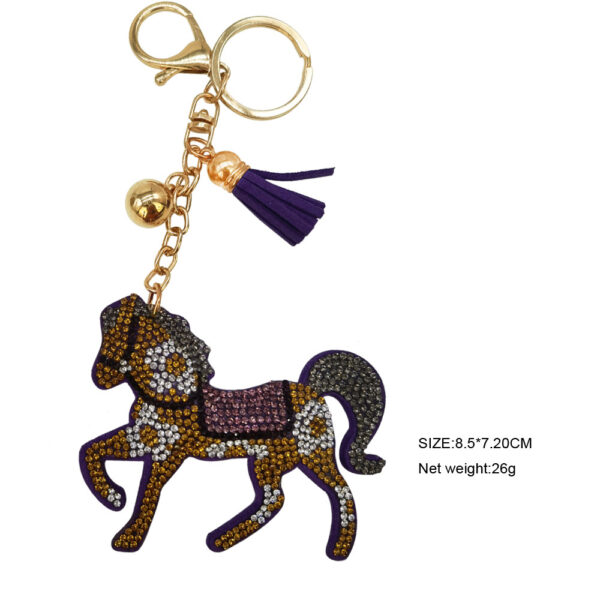 oly-d4ef27c2a423bf2022112c7da3f40337 Wholesale 4pcs cartoon pendant hot drill pony creative keychain