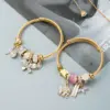 Fashion Animal 304 Stainless Steel Alloy Gold Plated Artificial Gemstones In Bulk