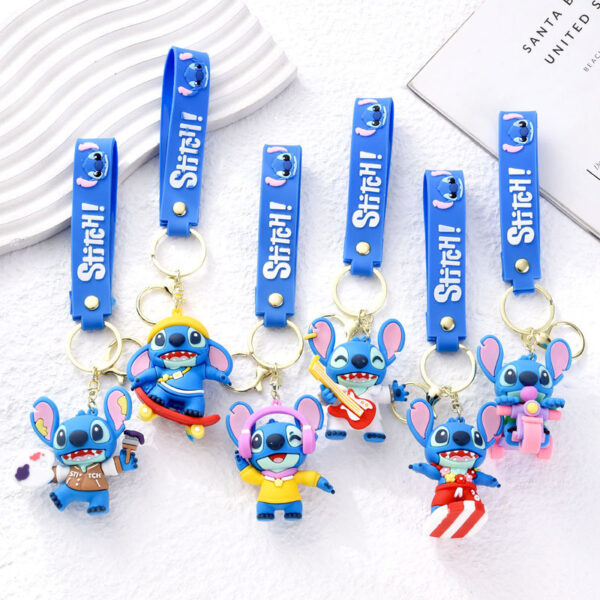 Wholesale New Street Stitch Keychain Cartoon Animation Stitch Doll Pendant Backpack Pendant Car Key Chain