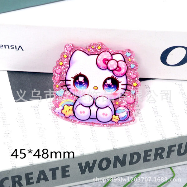 oly-d4fef696442cfd20e88feca92168fe69 Wholesale Cross-border new loose powder cartoon cute kitten rabbit bag accessories acrylic cute DIY patch accessories