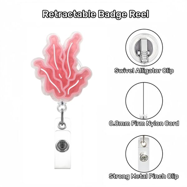 Wholesale Cross-border supply of colorful marine animal shells dolphin fish jellyfish creative shape retractable badge clip easy to pull buckle