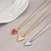 Wholesale PVD Coated 18K Gold Plated Heart Shape Stainless Steel Luxurious Waterproof Non Tarnish 304 Stainless Steel Pendant Necklace