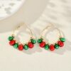 Wholesale Colorful Christmas bell earrings