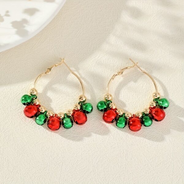 Wholesale Colorful Christmas bell earrings