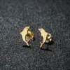 PVD Coated 18K Gold Real Gold Plated Clouds Dolphin Skates 304 Stainless Steel French Style Modern Style Sweet Waterproof Non Tarnish Ear Studs