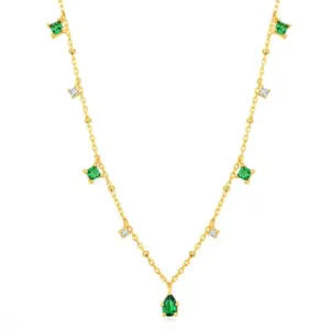 Tassel Water Drop Necklace (Copper Plating Imitation Gold)