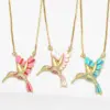 Wholesale Fashion Animal Copper 18k Gold Plated Pendant Necklace In Bulk