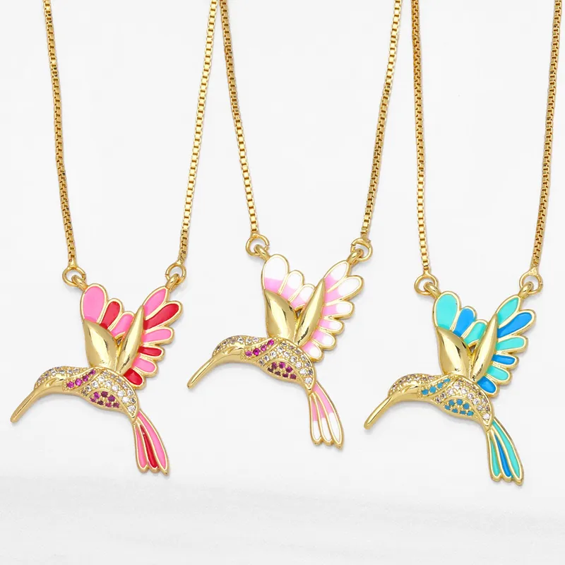 Wholesale Fashion Animal Copper 18k Gold Plated Pendant Necklace In Bulk