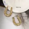 Wholesale 1 Pair Retro XUPING Simple Style Geometric Knot Plating 304 Stainless Steel 18K Gold Plated Earrings
