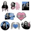 Wholesale New Ghostface Address Book Cloth Sticker Ghost Cartoon Badge Corsage Cross-border Funny Embroidery Badge Clothes Decoration Patch