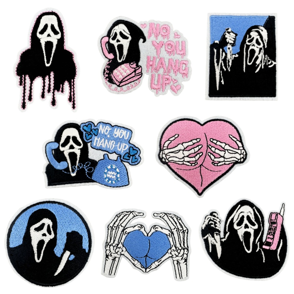 Wholesale New Adess Book Cloth Sticker Ghost Cartoon Badge Corsage Cross-border Funny Embroidery Badge Clothes Decoration Patch