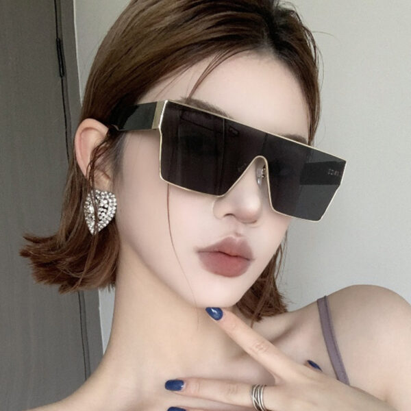 oly-d523804fe7a23c622cb30417e4222418 Wholesale Square One-piece Large-frame Sunglasses 2024 New Bar Shade Sunglasses Women's Trendy High-end Sunglasses