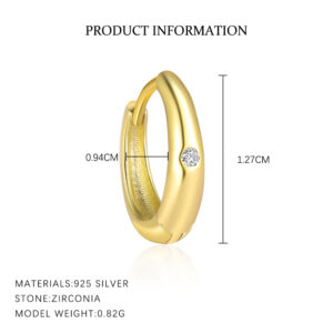 E4808-gold color/single / 925 silver