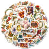 Wholesale 50 warm Christmas cartoon graffiti stickers warm atmosphere candle DIY luggage notebook stickers