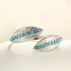 Steel Leaf Blue Diamond / Adjustable Opening