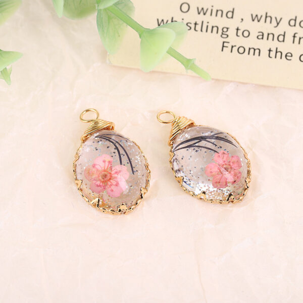Wholesale Copper Wire Edge Winding Glue Dropping Jewelry Accessories DIY Transparent Bracelet Necklace Pendant