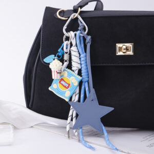 2 miu lanyards - love popcorn - blue potato chips - blue stars