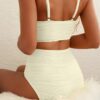 Wholesale 2 Piece Set Split Swimsuit Women's Hollow Textured Fabric Slim-Fit Sexy Pit Metal Decoration Women's Swimsuit Set