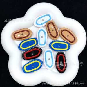 Wholesale Colorful skateboard hand-painted beads