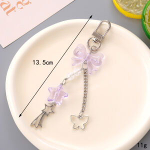 K4870 transparent bow (purple) / Small pendant