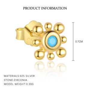 E5025-gold color/single / 925 silver