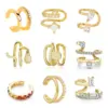 Wholesale Fashion Geometric Copper Plating Zircon Ear Clips 1 Piece