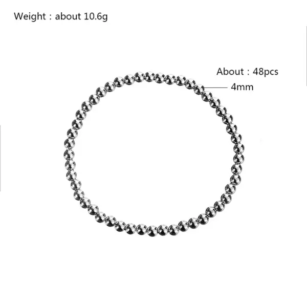 Wholesale Simple Style Classic Style Round Stainless Steel Plating Bracelets