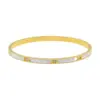 Wholesale Elegant Geometric Titanium Steel Plating Shell Bangle
