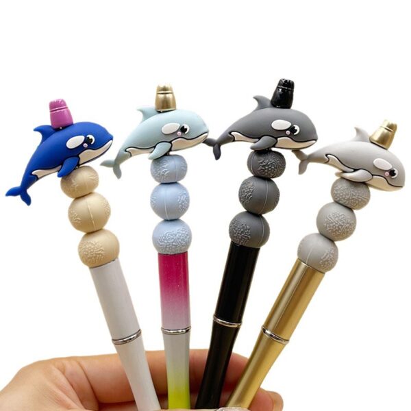 Wholesale Factory Direct Sales Food Grade 3D Stereo Silicone Dolphin Beads Pacifier Chain DIY Accessories Ready for Sale