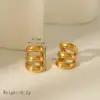 Wholesale 1 Pair Vintage Style Classic Style Commute C Shape Hollow Out 304 Stainless Steel 18K Gold Plated Ear Cuffs