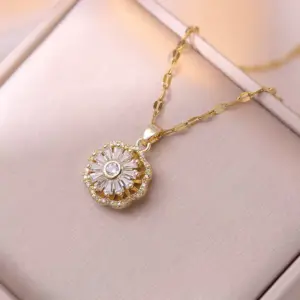 X2451 Zircon Rotating Necklace