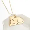 Wholesale Jewelry Fashion Cat 201 Stainless Steel 18K Gold Plated Plating Stainless Steel Necklaces