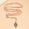 Wholesale Glass beads cross rosary prayer necklace beads