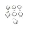 Wholesale 316L Stainless Steel Zircon Geometric Waterproof Non Tarnish Surgical Steel Fashion Nose Ring For Unisex