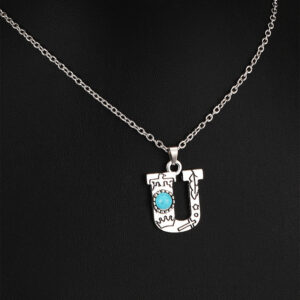 9021 silver O-Chain Letter U