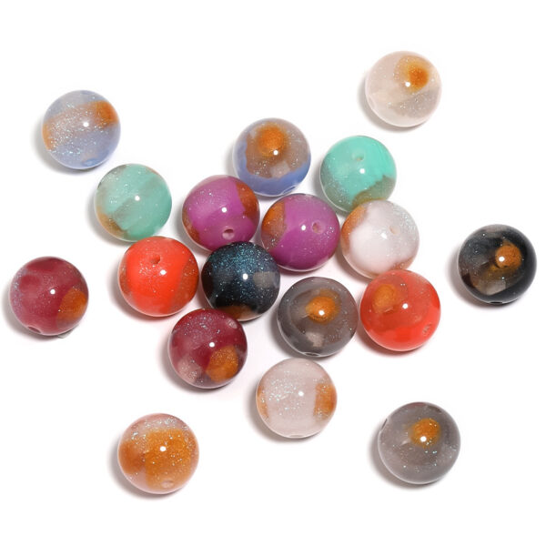 Wholesale 16mm Aurora Xinghe resin round beads loose beads diy beaded pen accessories mobile phone chain keychain beads