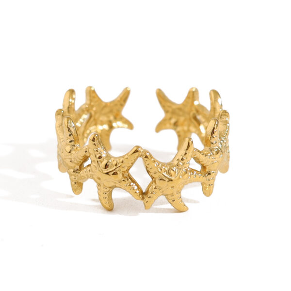 Wholesale Summer ocean wind design spliced starfish ring