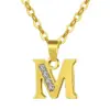 Water Plating 18K Gold Plated Letter 201 Stainless Steel Titanium Steel Fashion 304 Stainless Steel Necklace